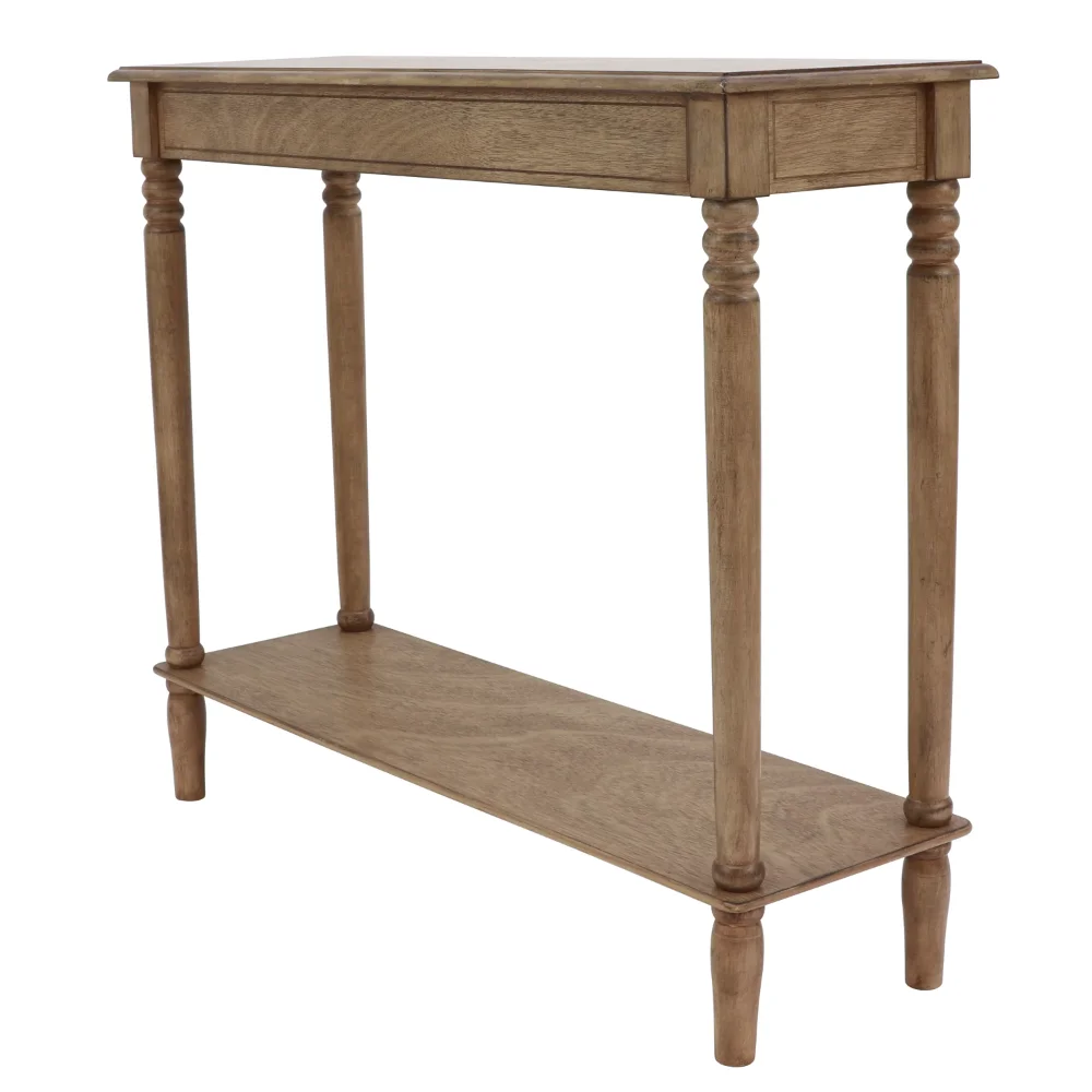 

Simplify Wood Console Table with Shelf, Sahara Finish