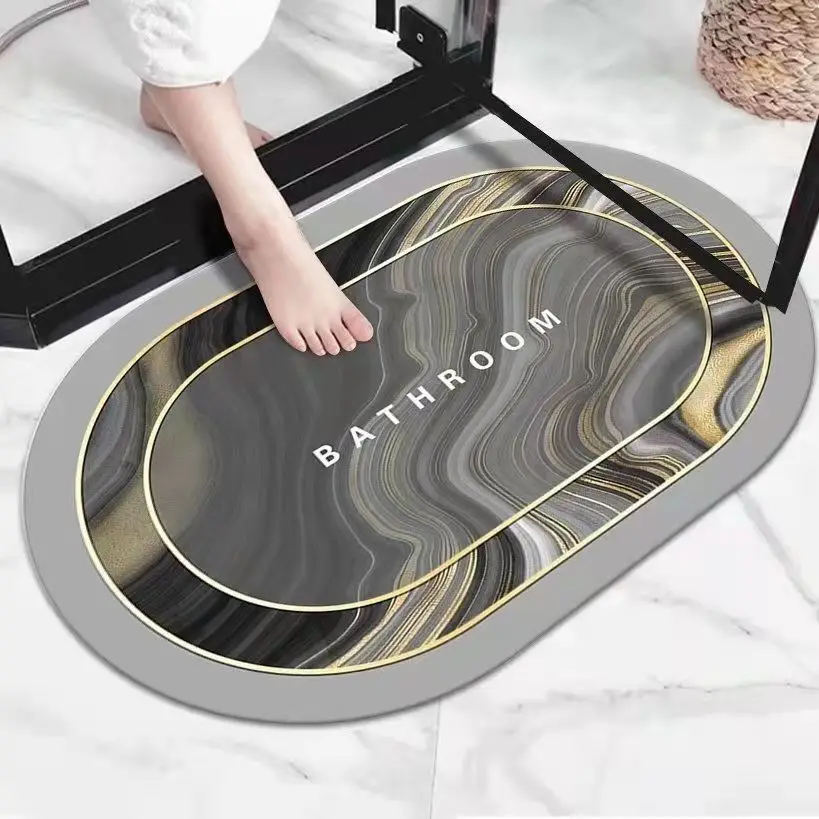 

Bath Mat Super Absorbent Living Room Floor Mat Bathroom Carpet Kitchen Oil-proof Napa Skin Bath Mat Simple Non-Slip Floor Mats