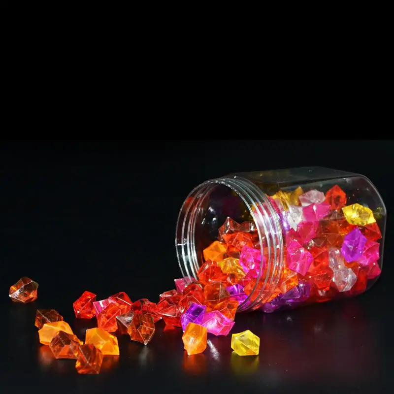 fish tank landscaping acrylic ice cubes transparent simulation colored stone hydroponic vase filler decorative colored stone