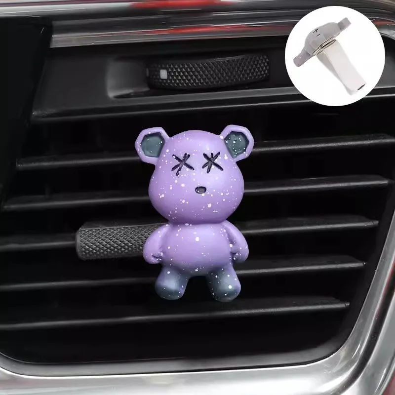 

Автомобильный освежитель воздуха с медведем, зажимы для духов, ароматизатор, кондиционер, ароматерапия, зажим для духов, украшение интерьера автомобиля