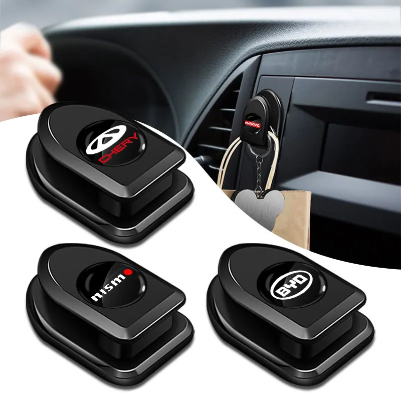 

4pcs Car Emblem Interior Small Multi-function Adhesive Hanging Hooks for Tesla Model 3 Model S Model X Model Y Performance Decor