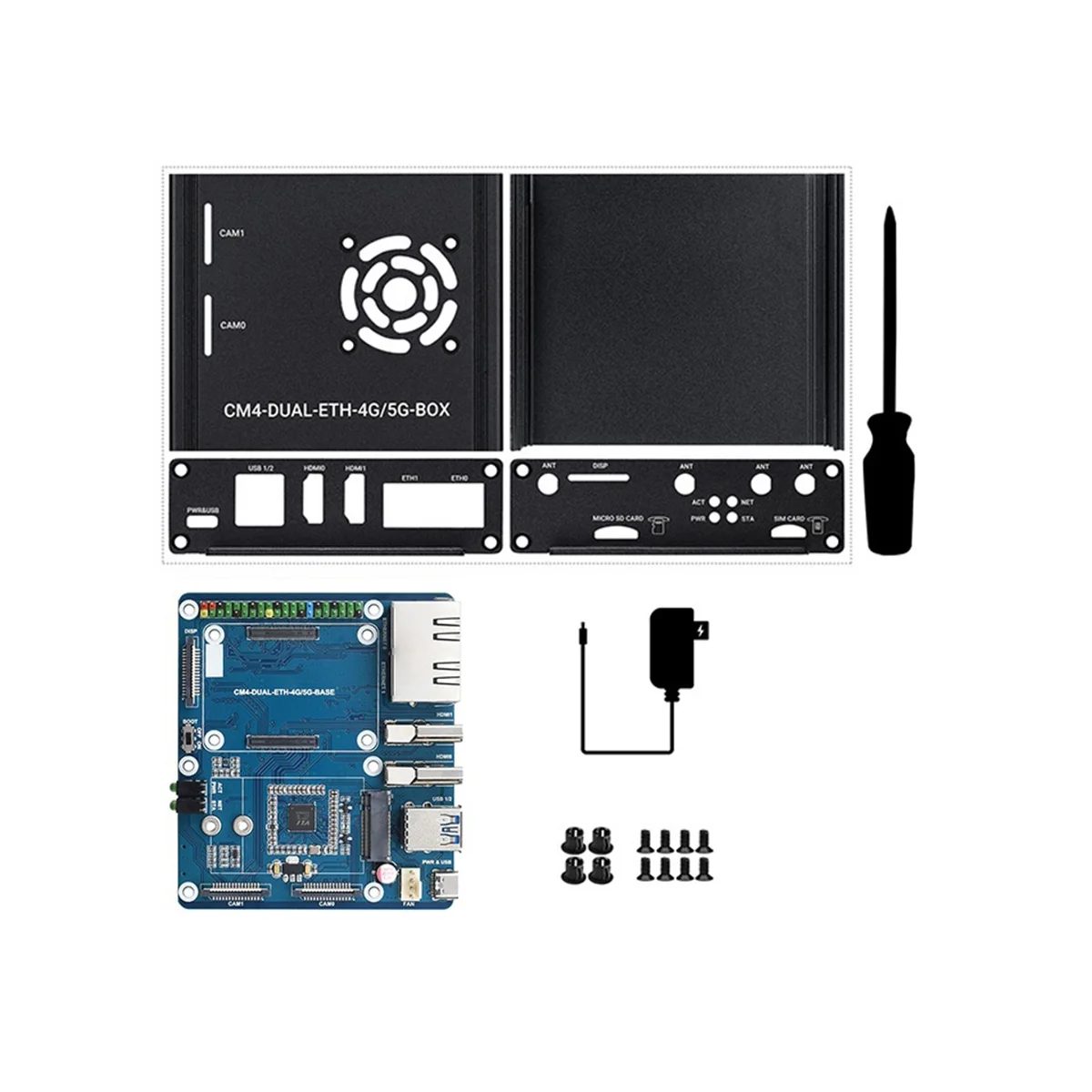 

Плата расширения для Raspberry Pi CM4 с двумя портами Gigabit Ethernet, основная плата, вычислительный модуль со стандартной вилкой европейского стандарта