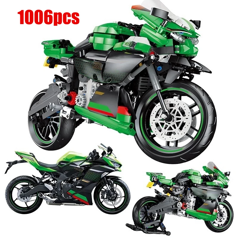 

1006pcs City technical Mechanical Motorcycle Racing Car Building Blocks DIY locomotive Supercar Assembly Toys For Children