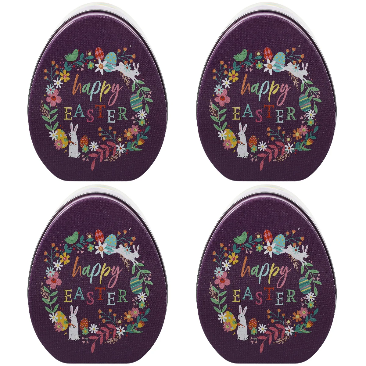 

4 Pieces Kids Storage Box Cookies Boxes Snack Box Gift New Year Gift Boxes Snack Container Bunny Decoration Can