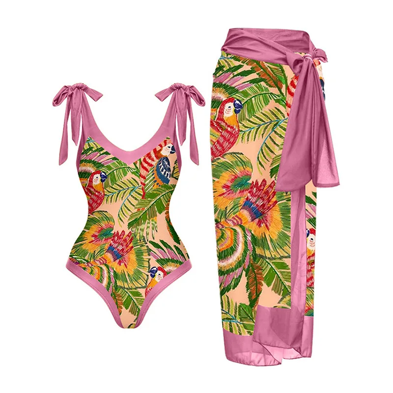 TW Women's Swimwear 2023 One Piece Swimsuit Push Up Bodysuit Sexy One-Piece Suits Beachwear Strap Bathing Suit Print Monoini