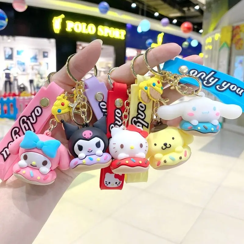 Kawaii Genuine Sanrio Key Chain Kuromi Hello Kitty Cartoon P