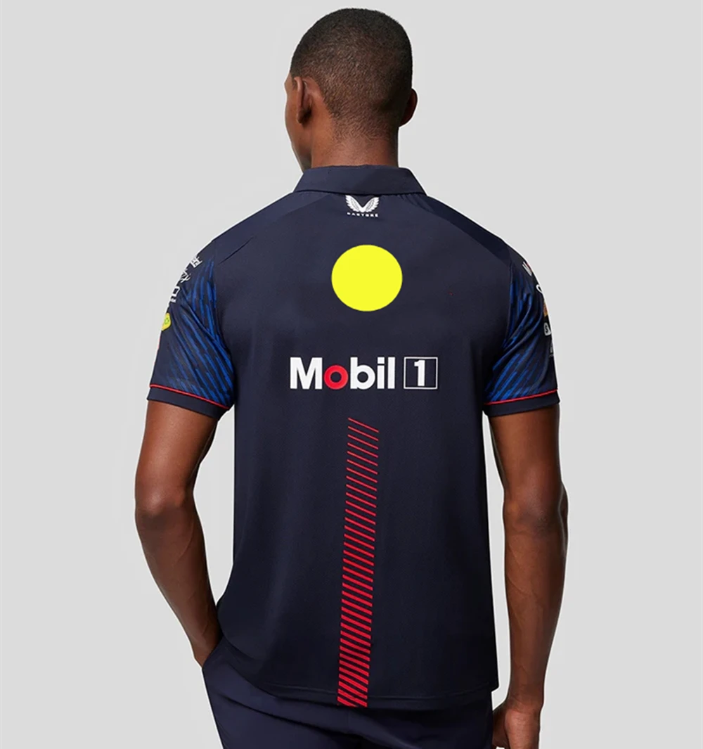 

Мужская футболка с коротким рукавом, рубашка-поло 2023, спортивная одежда для отдыха для взрослых F1 Racing Formula One