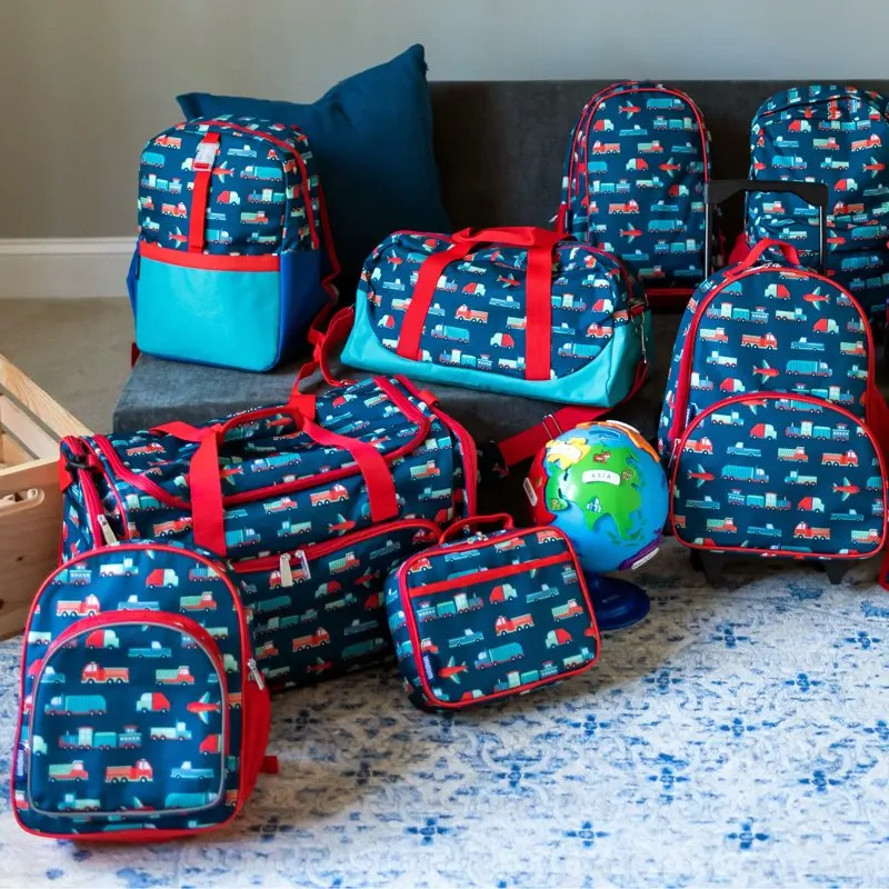 Kids Weekender Duffel Bag for Boys and Girls, 22 Inch (Transportation Blue)