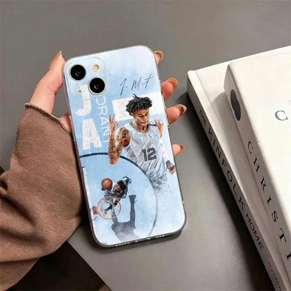 Чехол для телефона с изображением Джей Моранта (баскетбол) для iPhone 17, 16, 15, 14, 13, 12, 11 Plus, Pro Max, мягкий прозрачный чехол (art.: 3920dbf3d6dec) - 3920dbf3d6dec