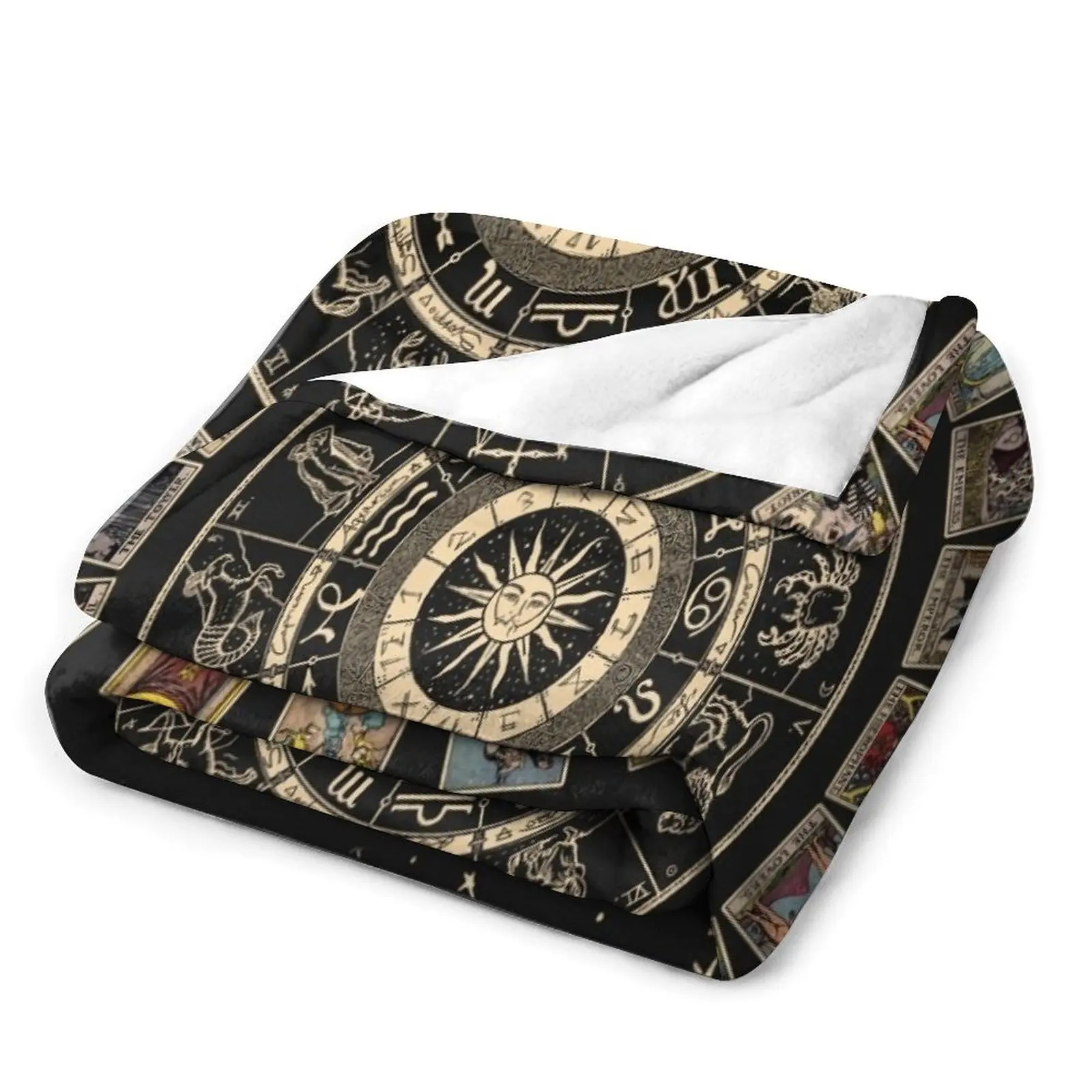 Одеяло со знаками Зодиака астрологическая схема и бросок Таро из арканы милые