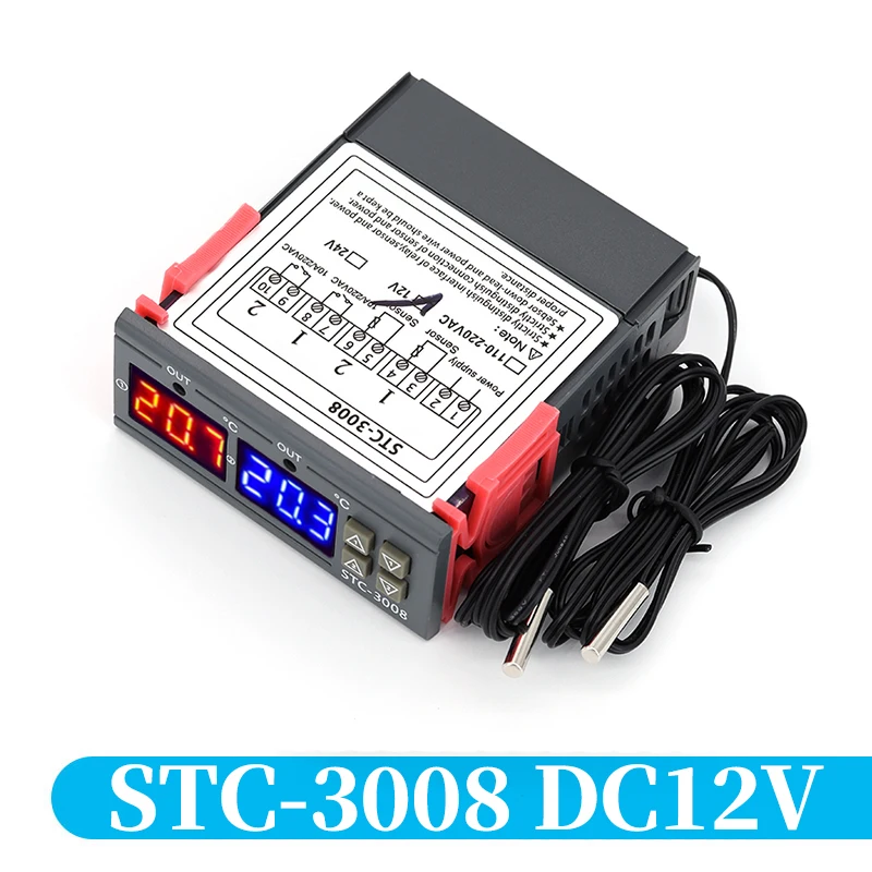 

Цифровой терморегулятор Stlxy STC-3008 10А 12/24/220В