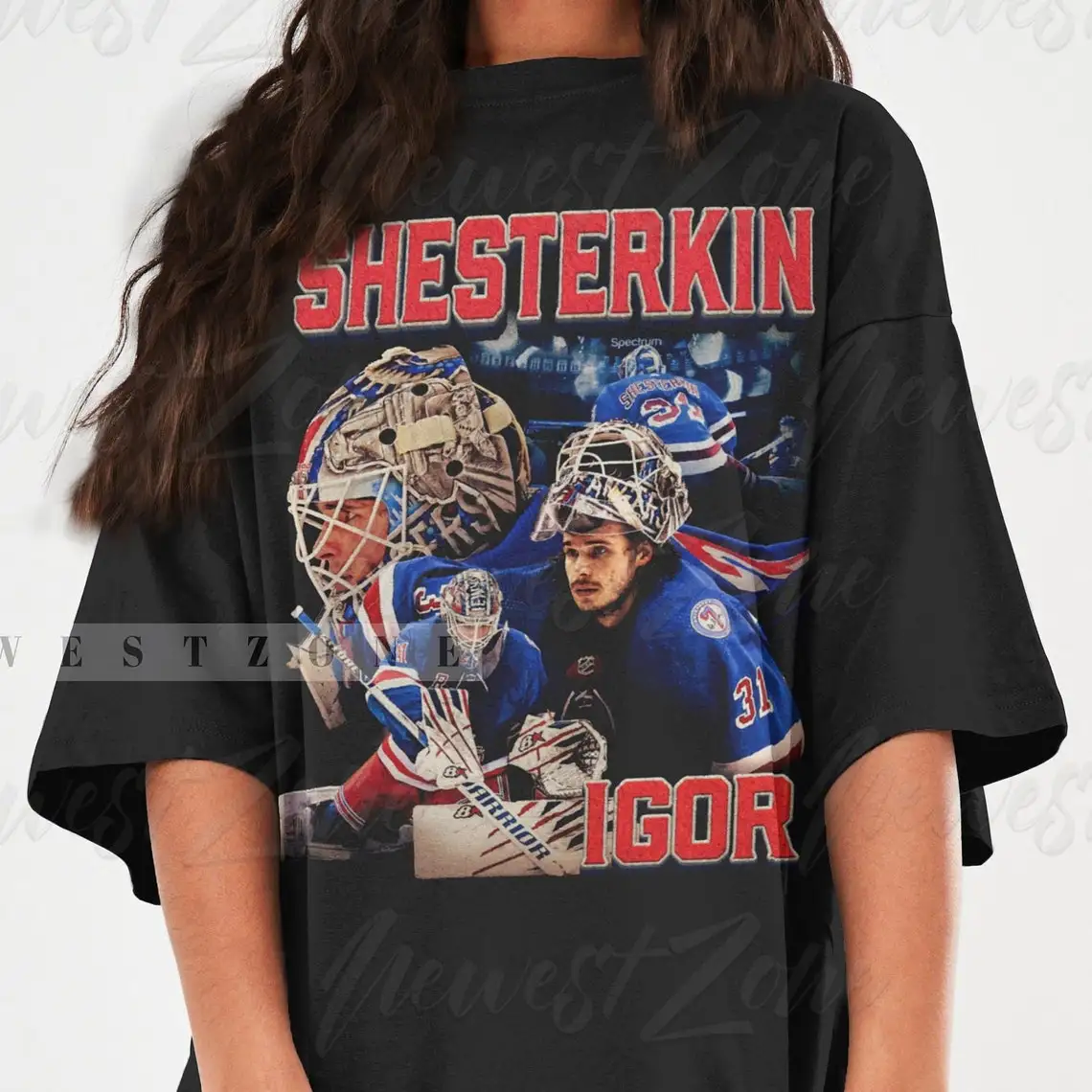 Рубашка Igor Shesterkin для хоккея с шайбой американский профессиональный чемпионат по