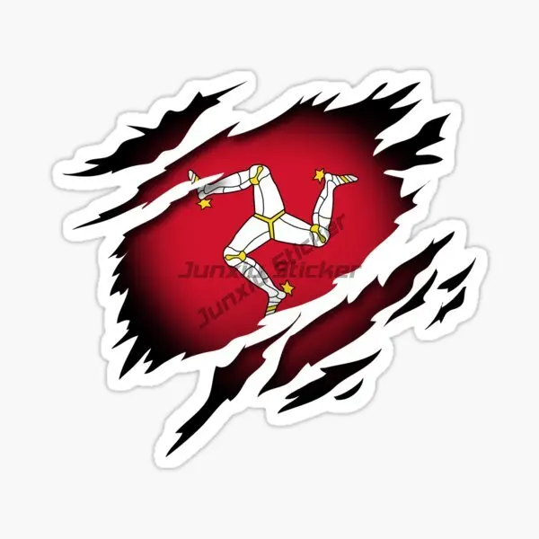 Фото Наклейка на окно/бампер Isle of Man TT Isle of Men Three Legged Motorcycle Sticker, виниловая самоклеящаяся наклейка для гоночных автомобилей №4