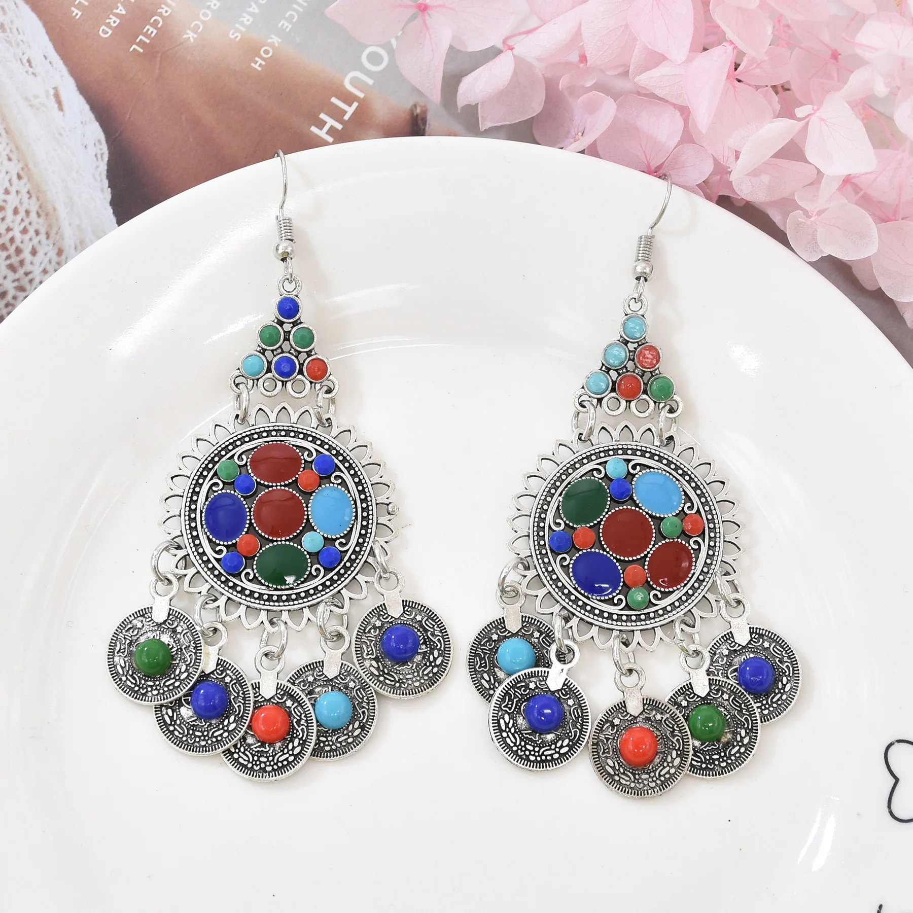 Европейские и ретро этнические серьги модные индивидуальные праздничные