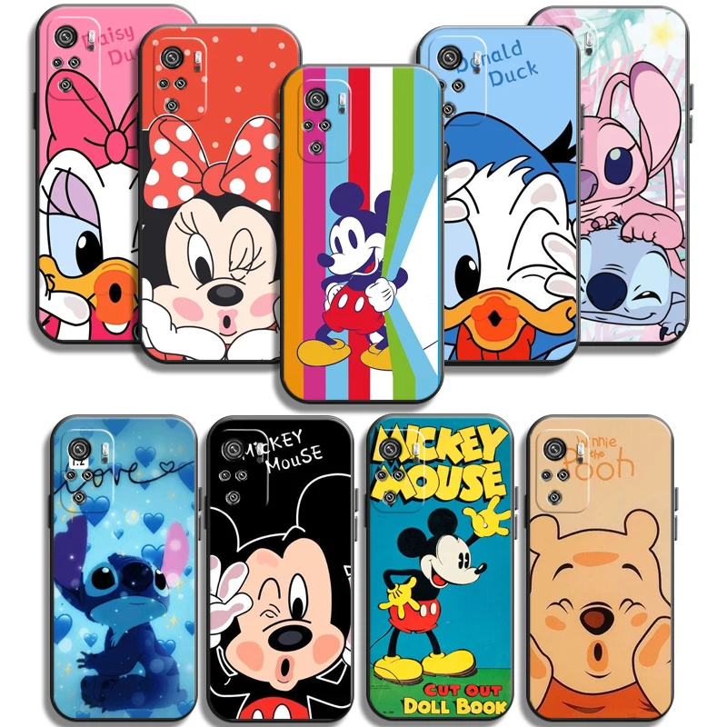 

Disney Mickey Stitch Phone Cases For Xiaomi Redmi Note 10 10 Pro 10S 10 5G Soft TPU Funda Carcasa Back Cover Coque
