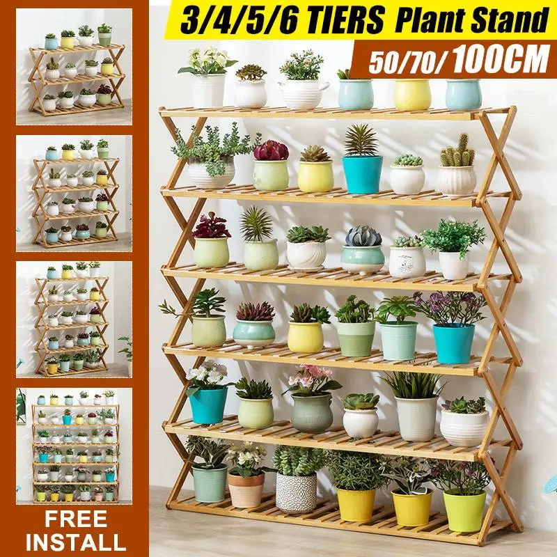 

Складная бамбуковая стойка для обуви, 3-6 ярусов