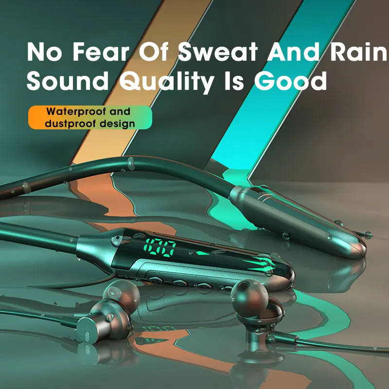 Bluetooth-наушники с шейным ободом магнитные микрофоном |