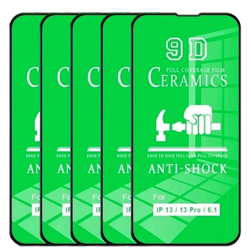 50pcs 9D Soft Ceramic Film for iPhone 11 12 13 14 Pro Max 7 8 14 Plus Screen Protector for iPhone 13 Mini X XR XS MAX Not-Glass