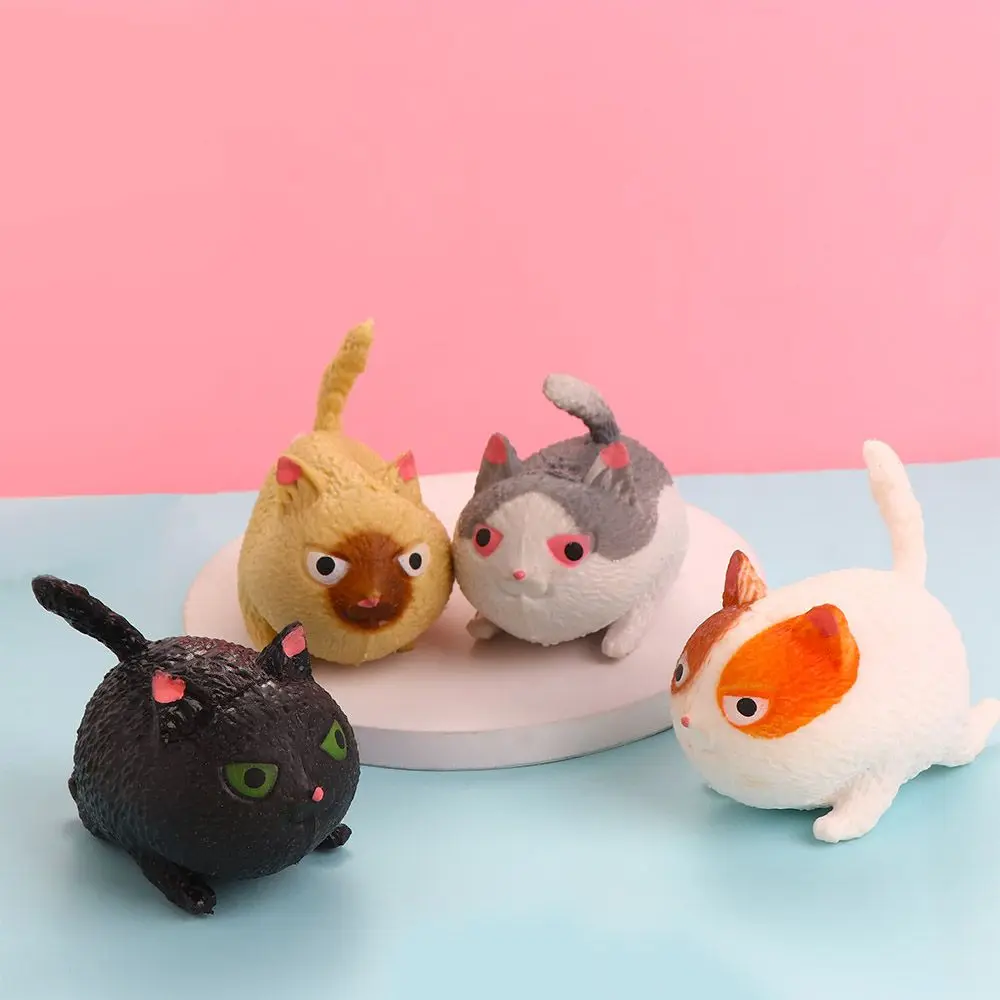 

Милый подарок в форме кошки, антистрессовые сенсорные мини-животные, мячи для снятия стресса, игрушки для кошек, сжимаемая игрушка для кошек, сжимаемые животные