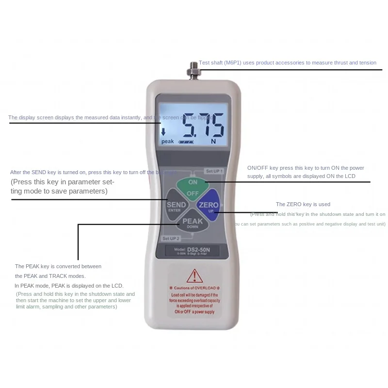 Испытание на растяжение высокоточный манометр с цифровым дисплеем внешний