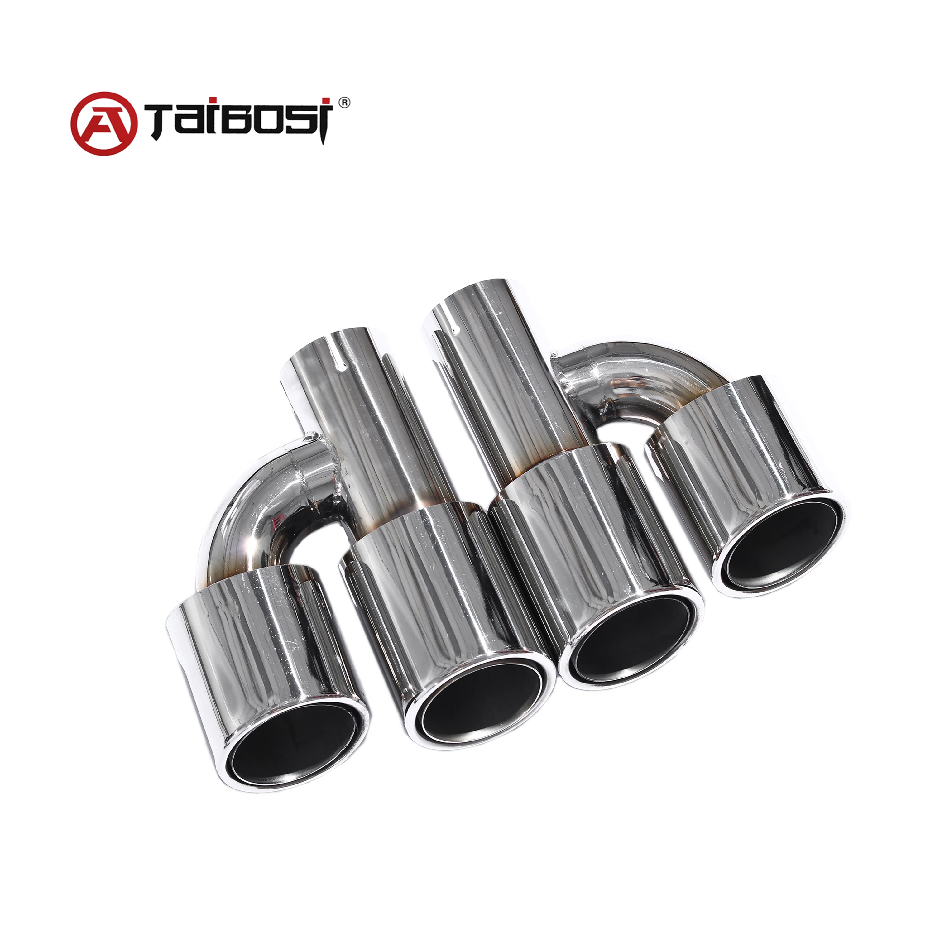 

Taibosi 2Pcs H Shape Muffler Tips 2" 2.5" 3" Inch / 51 60 76 MM 2 Exit Stainless Steel Pipe Catback Exhaust Nozzle For BMW Tool