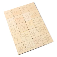1 set wooden number matching board kids math toys alphabet number shape matching 3d puzzle board game preschool montessori toys