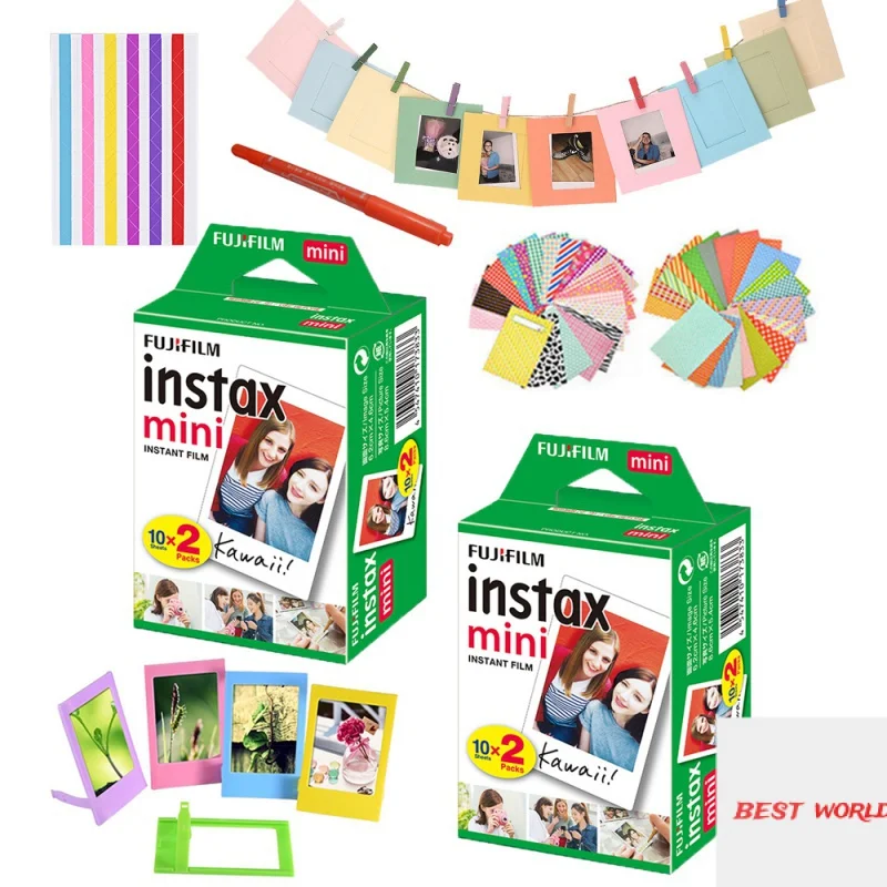 

Для Fujifilm Instax Mini 11 белая пленка 40 снимков листы Mini 9 8 50 70 90 мгновенная пленка фотографии камеры + 10 в 1 комплекты аксессуаров