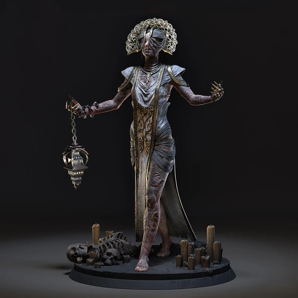 Фигурка чумы 1:24 миниатюрная модель из смолы комплект неокрашенной пластиковой