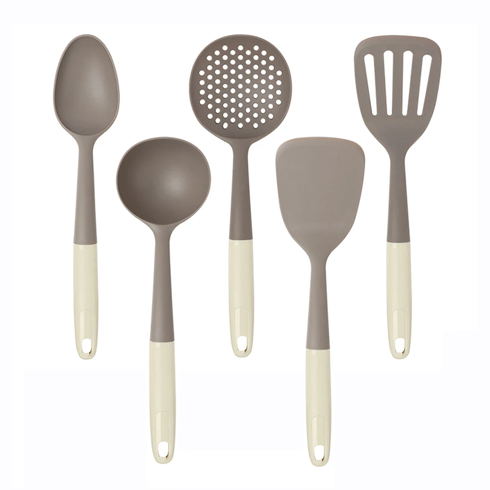 

5Pcs Nylon Kitchenware Cookware Set Heat Resistant Shovel Spoon Colander Kitchen Utensils Non-Stick Cooking Tools