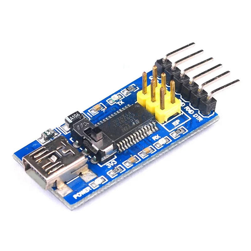 

Модуль FT232RL от FTDI USB к TTL 5 В, 3,3 В, отладчик, кабель для скачивания в модуль последовательного адаптера для Arduino, FT232RL, синий