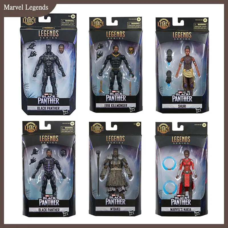 

Marvel Legends Black Panther Erik Killmonger Shuri Nakia M'baku 6" Action Figure Character Model Ornaments Toy For Children