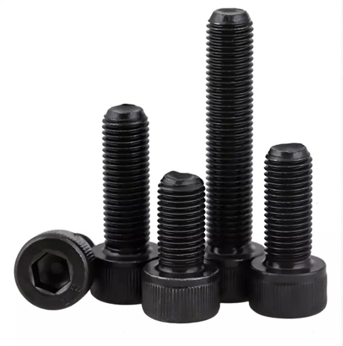 

1Pcs M12 M14 Black Fine Thread Hex Hexagon Socket Head Cap Screws DIN912 Grade 12.9 Carbon Steel Allen Bolts Pitch 1.25/1.5mm