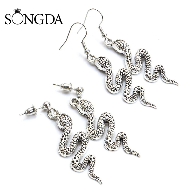 

New Arriver Snake Shape Drop Dangle Earrings for Women Girl Vintage Punk Fashion Charm Teens Jewelry Friendship Gift Accessories