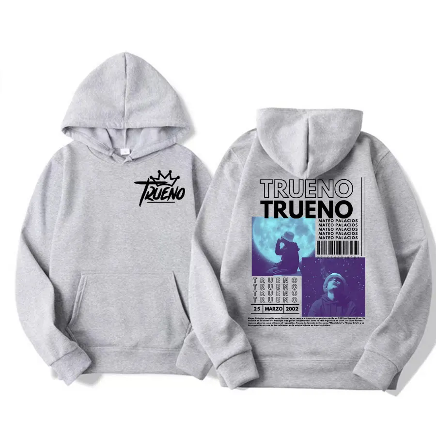 Рэпер Trueno Обложка альбома Графические толстовки Мужские Harajuku Хип-хоп Панк Рок