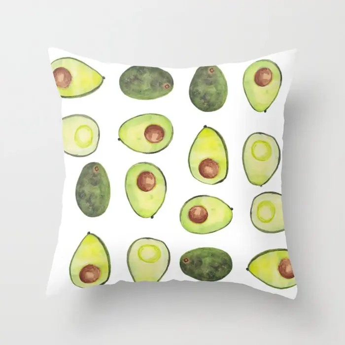 

Quatro Avocado Pillowcase Decorative Cushion For Sofa Printed Pillow Chair Car Cushion Cover Home Decoration