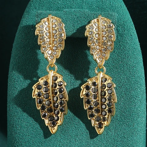 Золотые серьги-капли LOVE GREEN LIVE GREEN