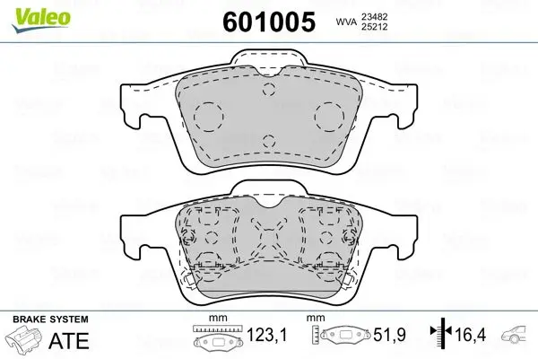 

601005 rear brake pad for LAGUNA II III VECTRA C MAX FOCUS II C MAX FOCUS II C MAX (03) CONNECT 1,8TDCI 02 / S40 JA