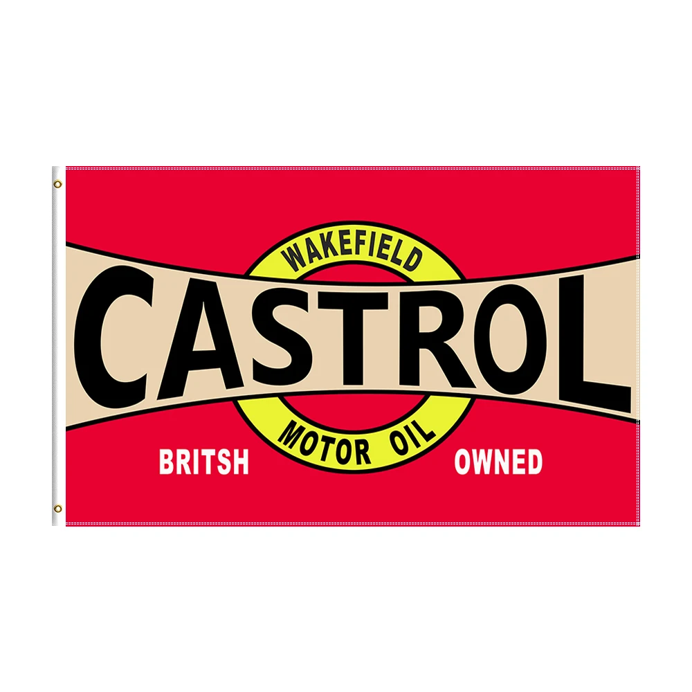

3x5 Ft Castrol Wakefield Motor Oil Flag Polyester Printed Racing Car Banner For Decor
