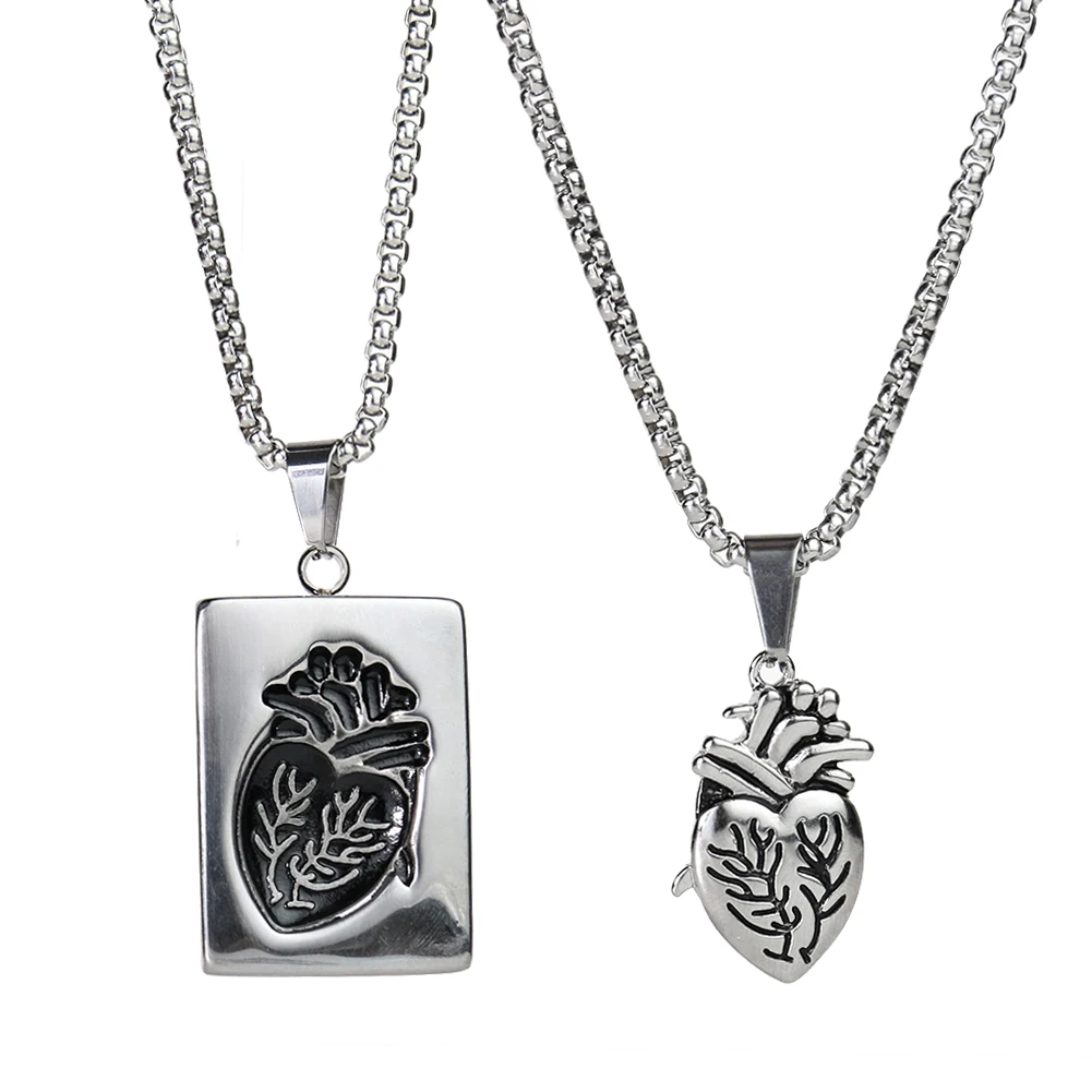 1 пара подвеска в виде сердца из нержавеющей стали |