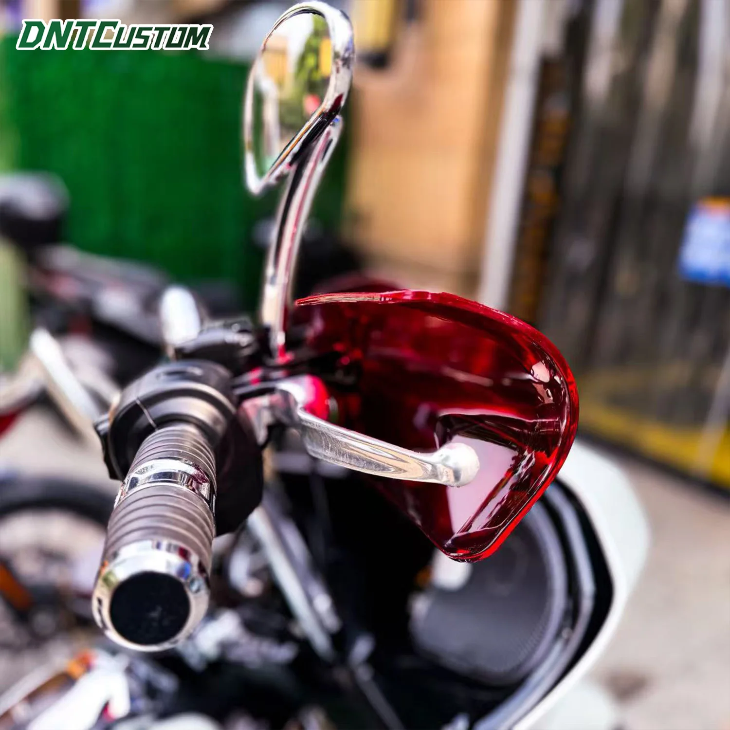 Фото Защита для рук DNTCUSTOM PC, толщина 4 мм, дизайн спойлера, для Harley Softail Touring Road Glide Road King 14-20 №3