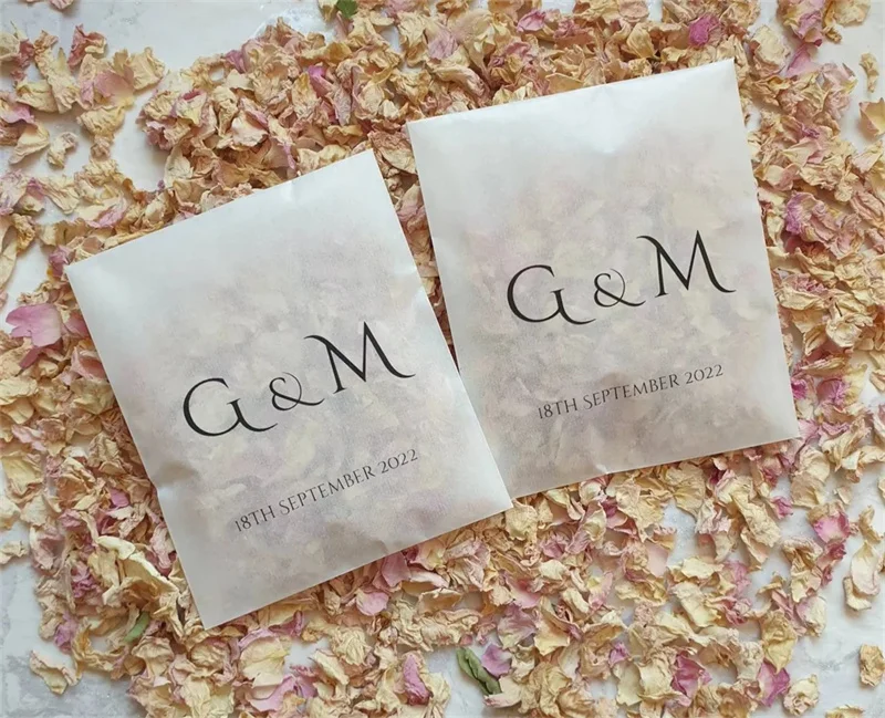 25 биоразлагаемых конфетти. Предварительно заполненные пакеты с индивидуальным