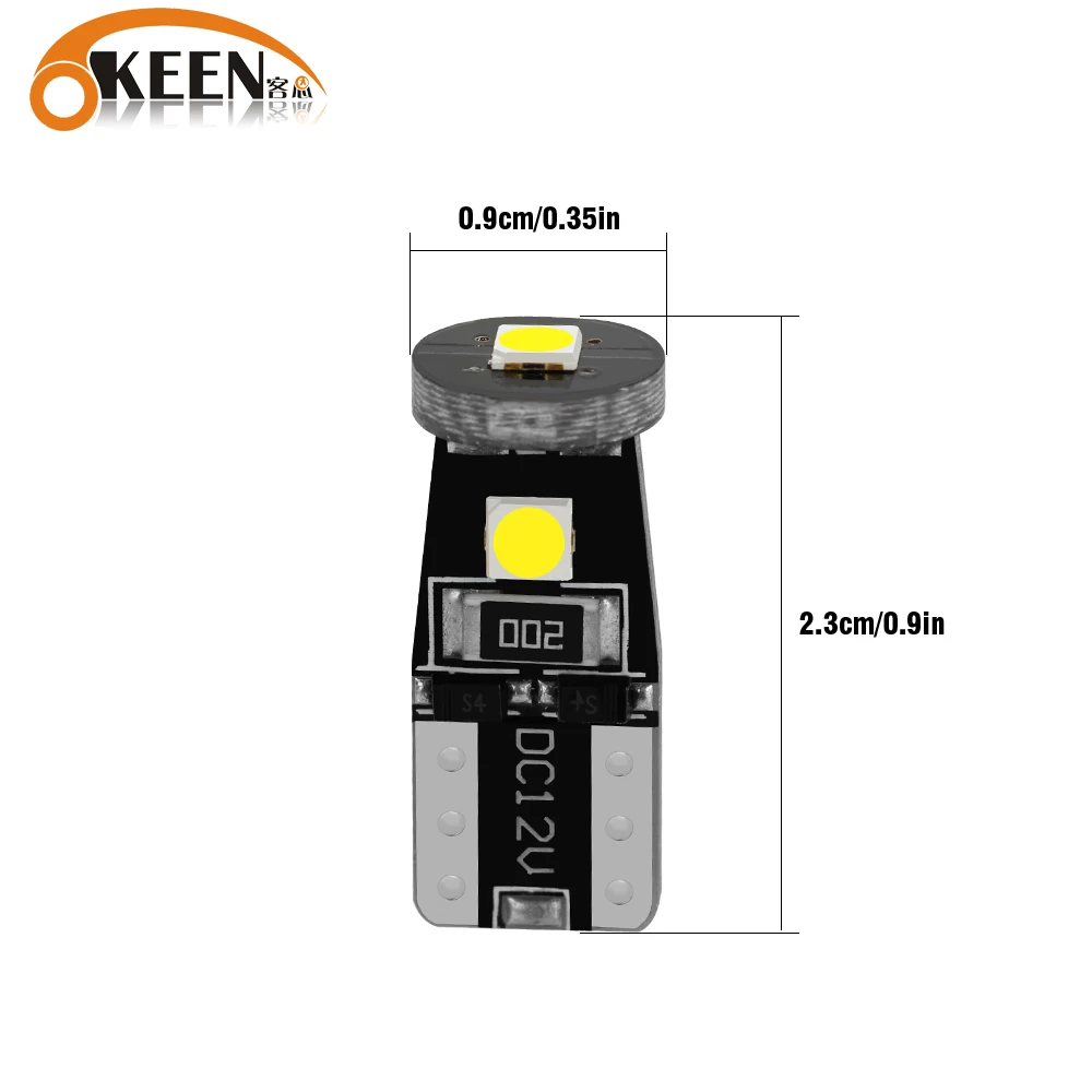 Автомобильные светодиодные лампы Canbus T10 LED W5W DRL 3030 3SMD 194 168 подсветка для чтения в