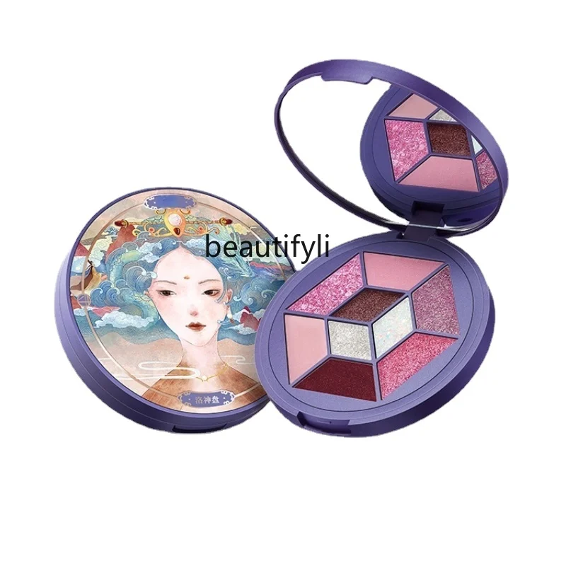 Yj 9 цветов s тени для век пластина макияжа красивый синий зеленый фиолетовый цвет
