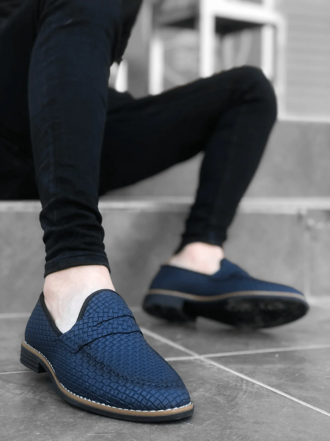 

BA0009 BOA classic Corcik navy blue men's shoes