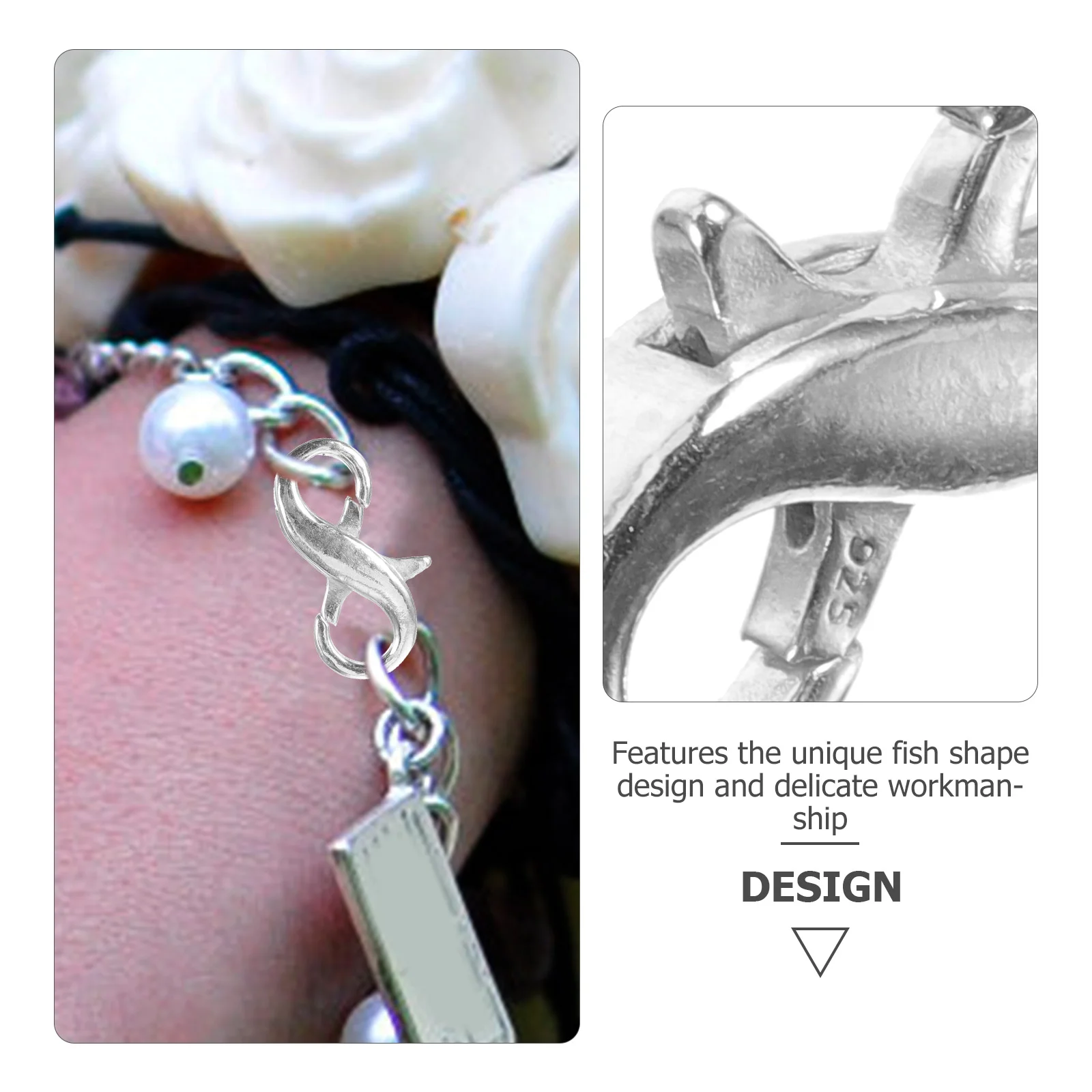 Necklace Connector Clasp Silver Jewelry Clasp Bracelet Necklace Clasp Jewelry Connecting Buckle for DIY