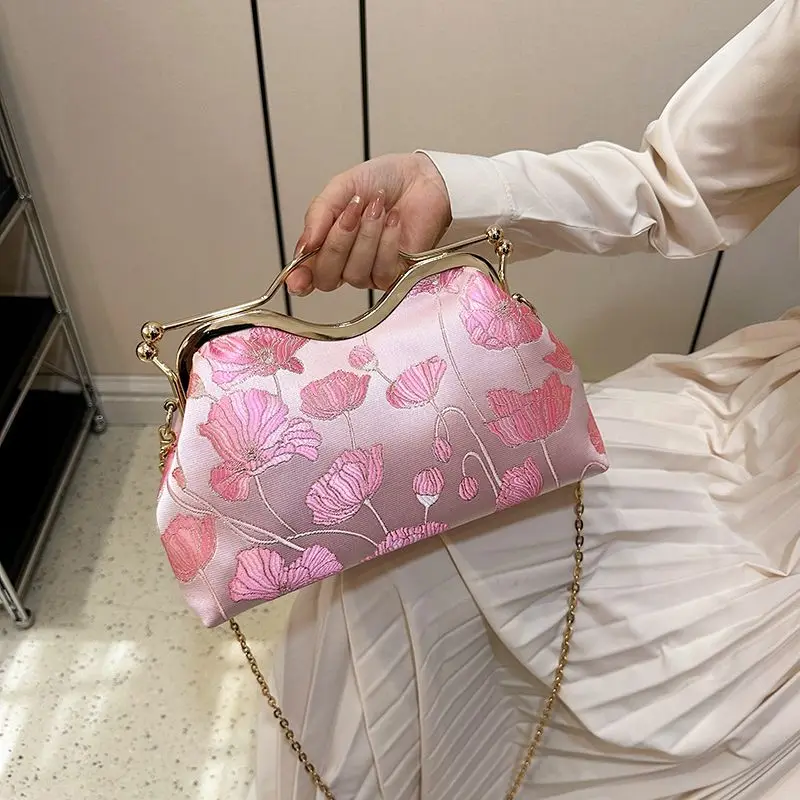 

Женская сумка-Кроссбоди с замком, винтажная дизайнерская сумка на цепочке, свадебный стиль