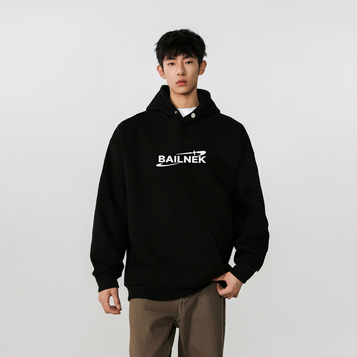 Мужская толстовка GIOIO однотонная повседневная без железа новые весенние модные