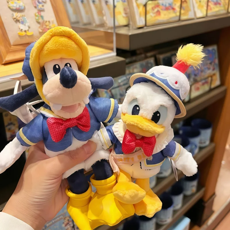 Фото Мягкая плюшевая игрушка Disney, новая оригинальная серия ко дню рождения: Дональд Дак, Гуфи, Микки, Минни. Милая кавайная кукла-декор, подарок на День святого Валентина. №1