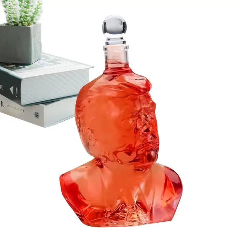 

Decanter Bottle Trump Bottle 750ml Whiskey Decanter With Airtight Stopper Creative And Funny Clear Glass Bottle For Him Friend