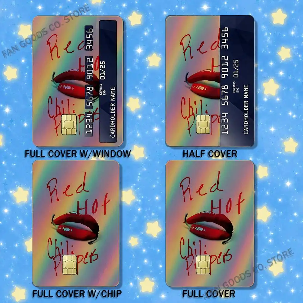 Фото Наклейки R-Red Hot C-Chili Laser Shimmer для украшения банковских карт, декоративные наклейки для пар, учебные принадлежности, наклейки для документов, подарок на день рождения №4